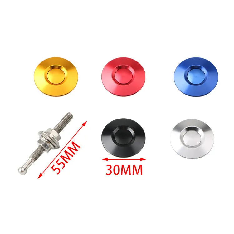 30mm silver aluminium alloy car engine cover lock with screw and nut