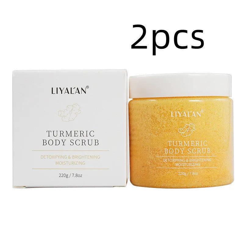Turmeric facial scrub 220g jar for softening cutin and reducing dull tender skin on face and body