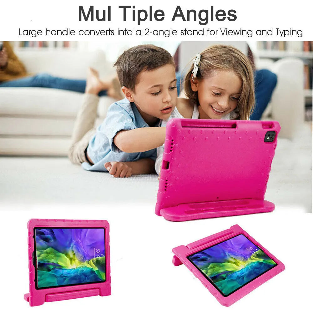Huawei T3 9.6 EVA children's protective sleeve anti-fall tablet case in blue and rose red colours
