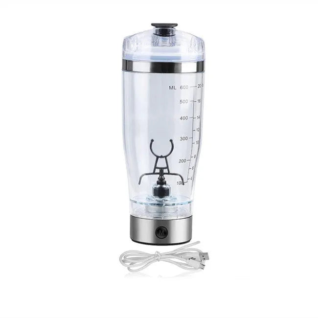 Electric protein shake stirrer USB Type-C portable shaker cup 450ml 600ml with AS cup and PP stirring rod