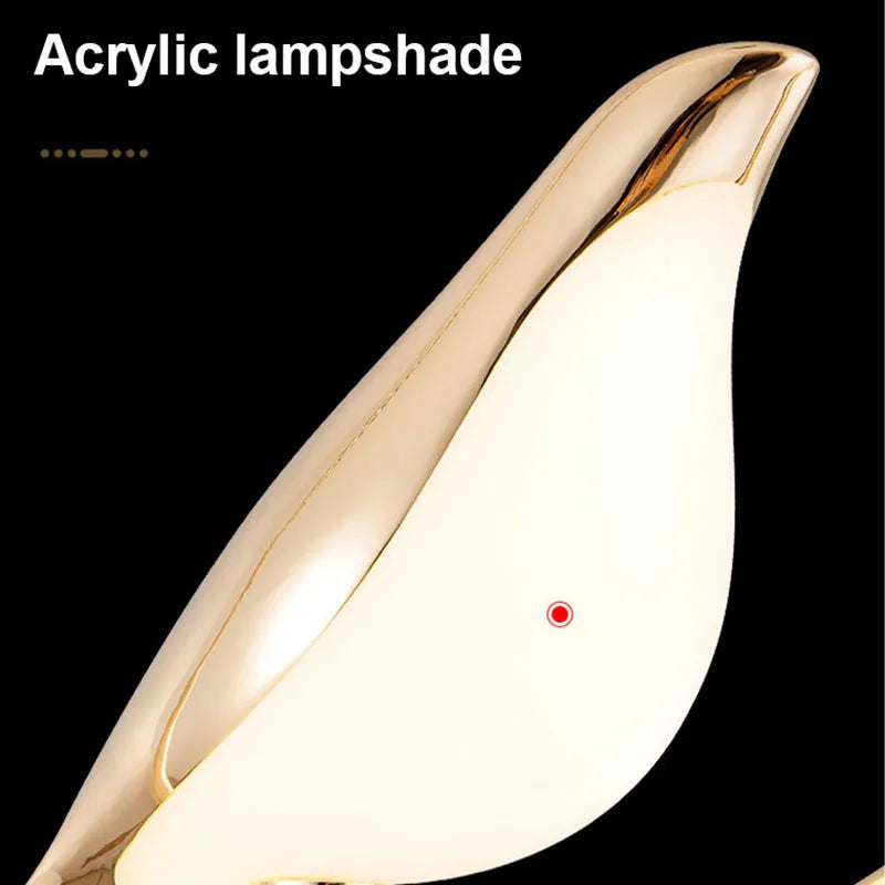 Modern minimalist magpie bird chandelier with zinc alloy framework and acrylic elements, 150cm height ceiling light
