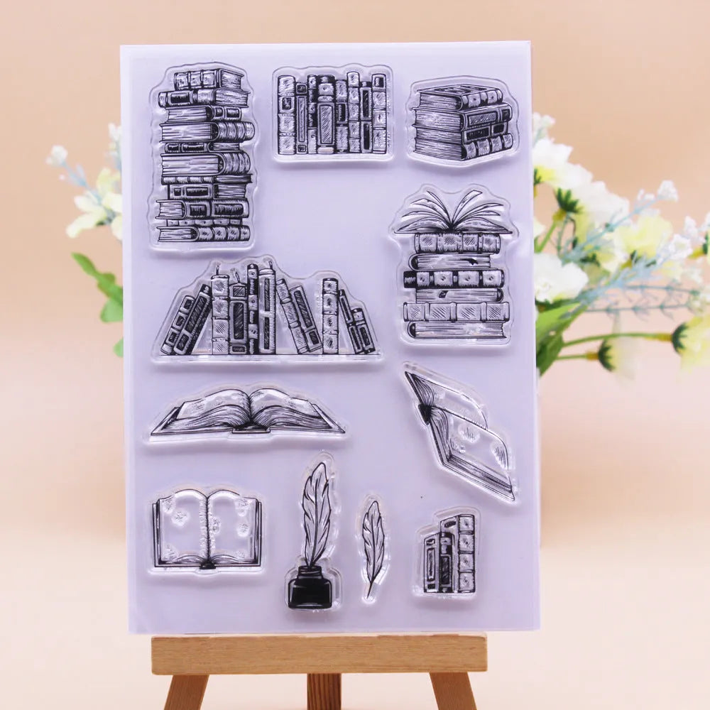 White seal coloured transparent silicone stamp measuring 11 by 16 centimetres.