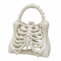 White printed skeleton bone bag decoration, paper dumpling shape, 22cm by 17.5cm assembled