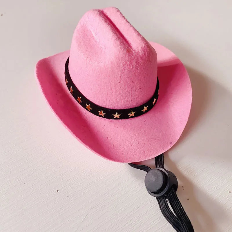 British cat hat costume accessory with decorative bands in brown, pink and black colour options