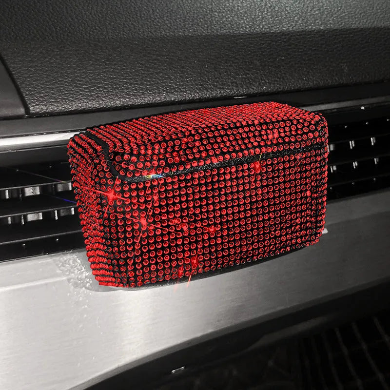 Car ashtray with covered air outlet in choice of seven colours including blue diamond and pink