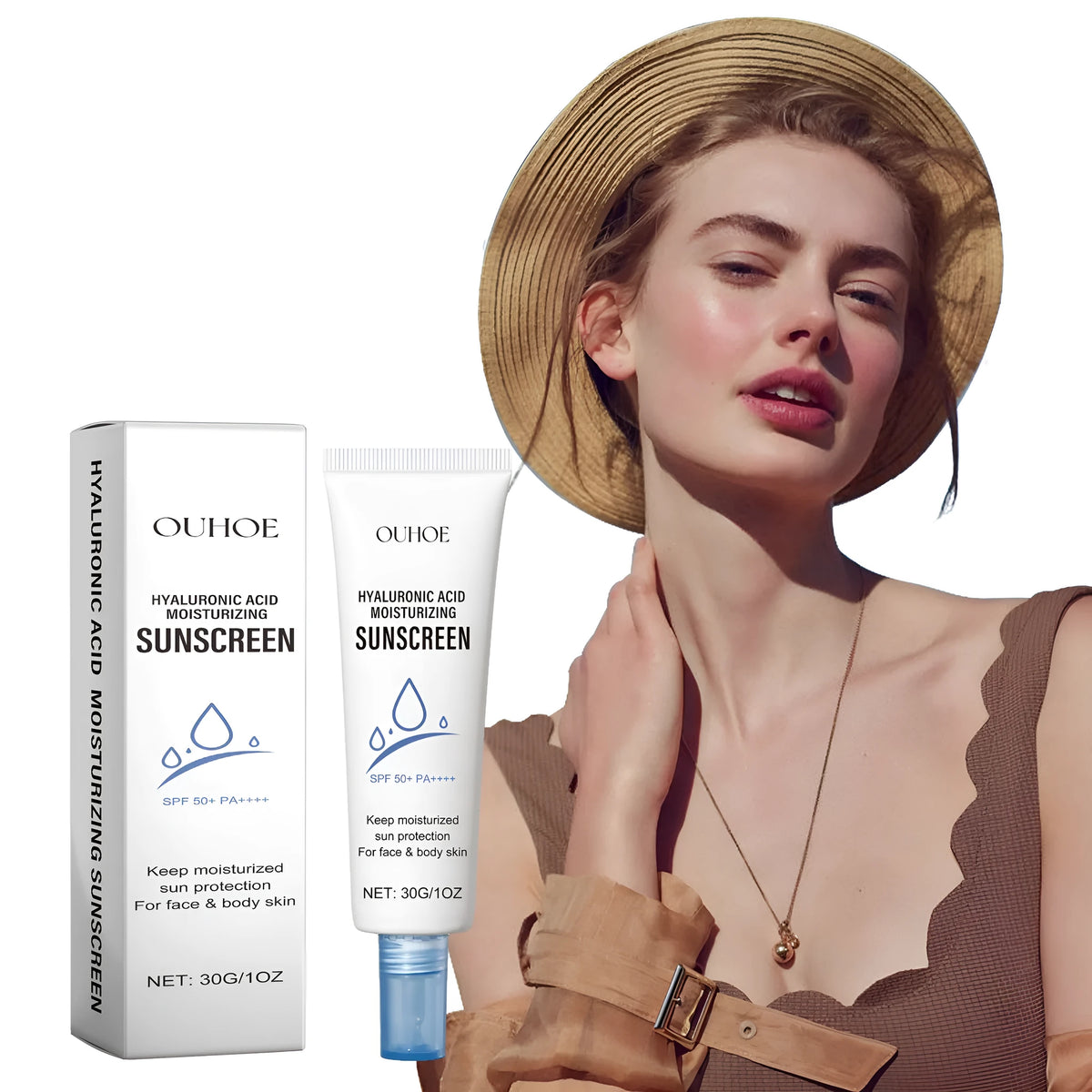 30g tube of moisturising protective lotion with UV isolation for universal skin types