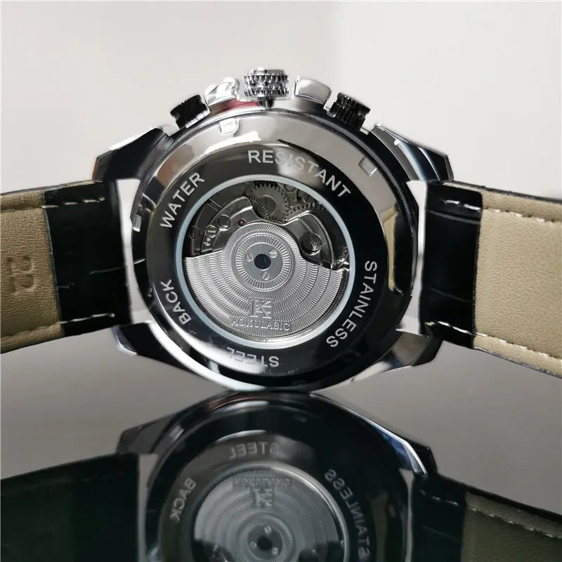 Men's automatic mechanical watch showing different colour combinations with 12mm case thickness