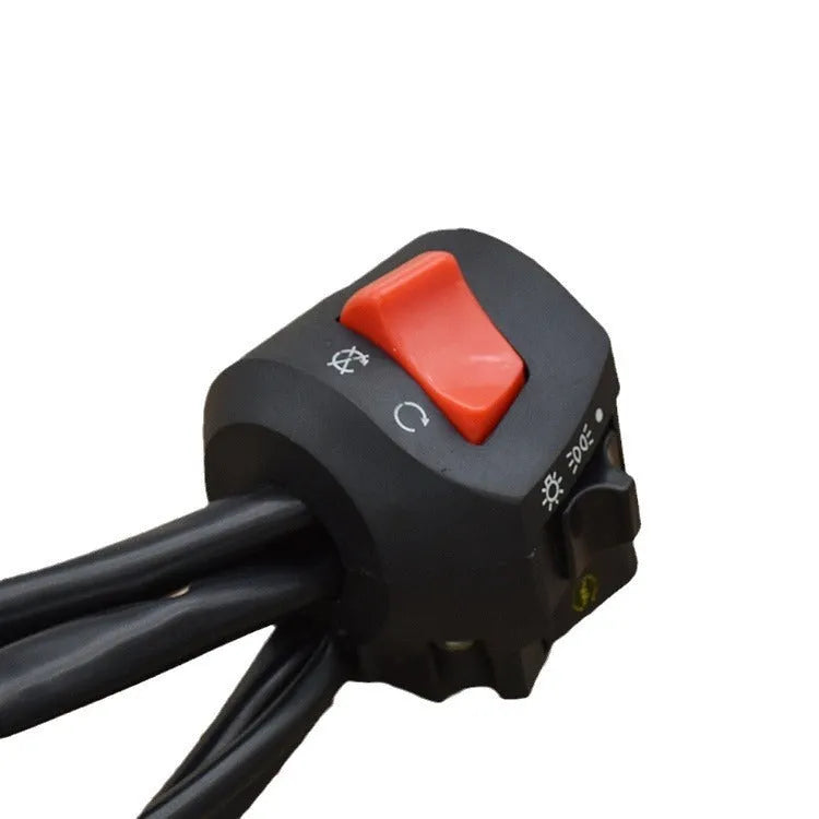 Motorcycle tricycle handlebar switch kit for Zongshen Longxin 110 125 150 200FXD, Right Seat, colour-coded wires