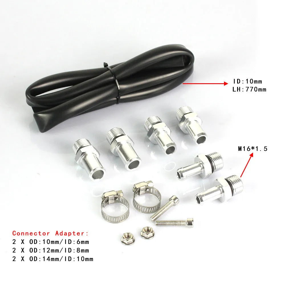 Universal aluminium alloy engine oil breathable pot XH-JT049 in black colour for car modification