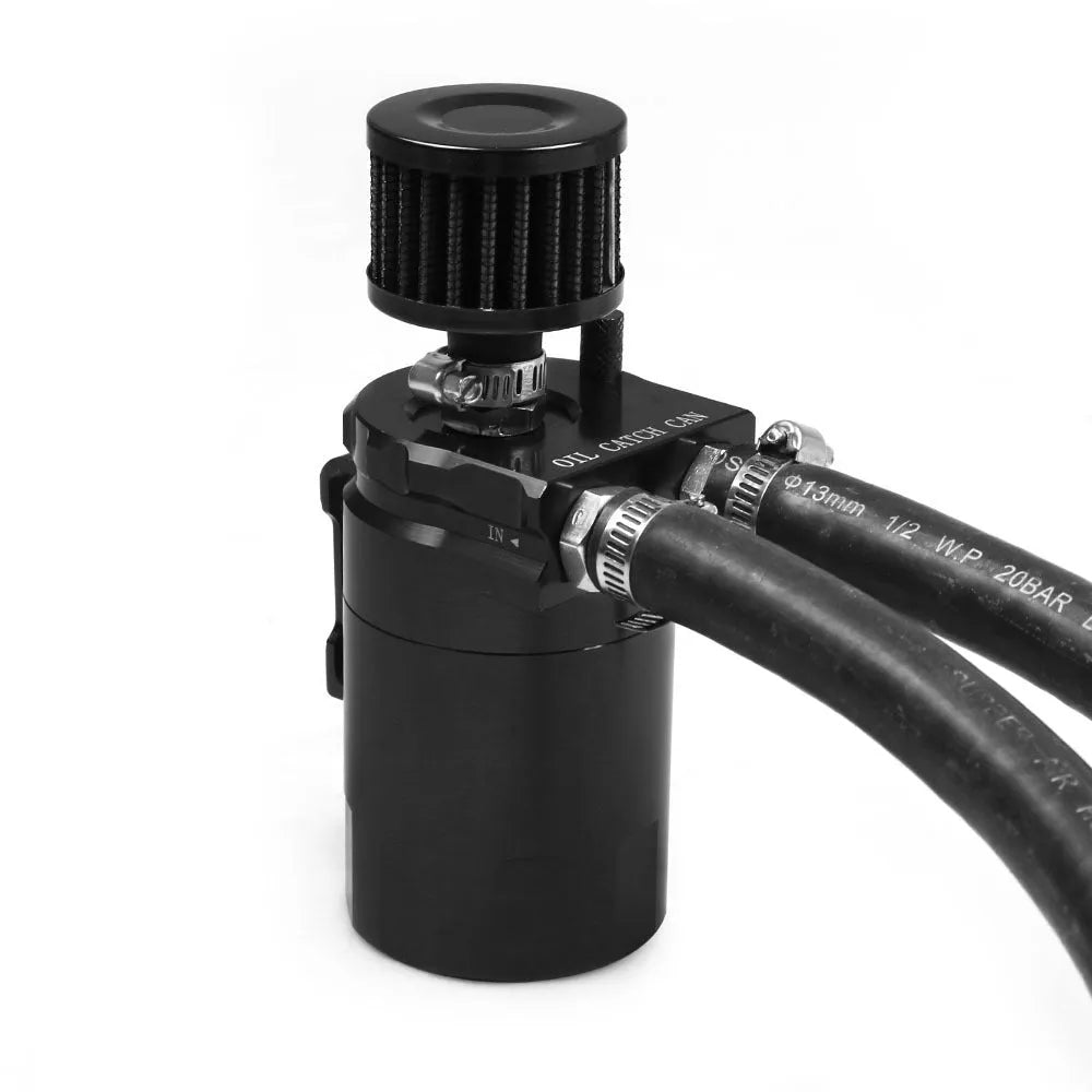 Aluminum alloy oil separator for Ford Expedition in black, blue, red, and silver colour options.