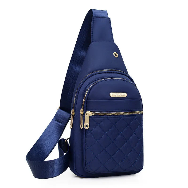 Men's crossbody sports chest bag in Oxford cloth available in multiple colours.
