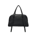 Women's retro style genuine leather shoulder bag in horizontal square shape with double straps