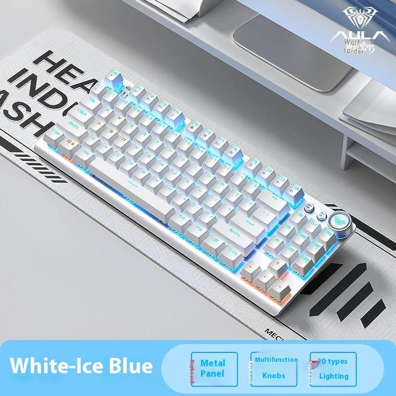 Tarantula wireless mechanical keyboard with side-engraved keycaps and metal case