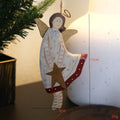 Hand-painted wooden door plate with carved pendant featuring love heart and letter designs in American country style