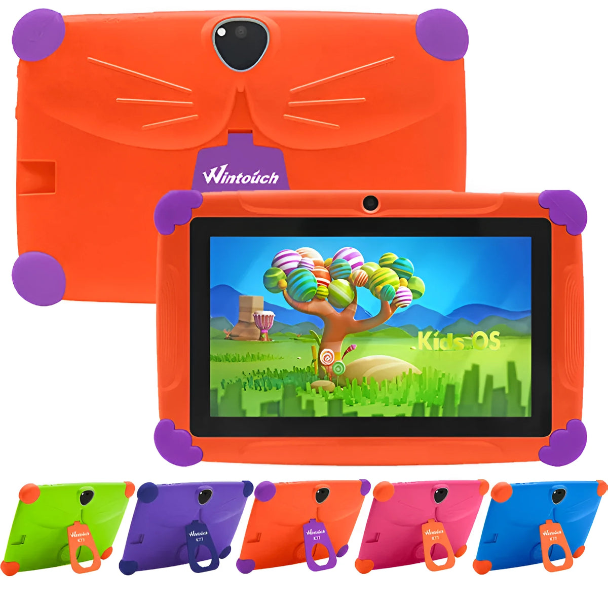 Children's Educational Tablet Computer 7-Inch Learning Machine with 18GB Storage Supporting Bluetooth GPS Navigation and Gravity Sensing in Blue Green Orange Pink Purple