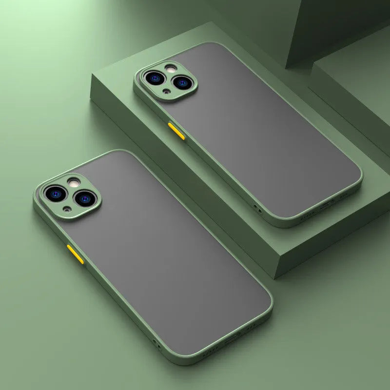 Fine hole skin-sensing iPhone case with frosted hard protective cover in three colour options