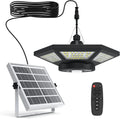 Solar garage light 4-leaf 6-side 7W with remote control, 18x11x3cm religious totem style