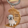 9x9cm acrylic dog car hanging ornament with picture style design