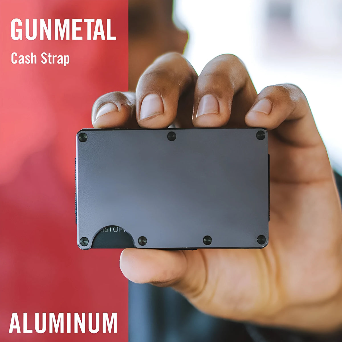 Metal RFID card bag wallet with frosted finish, coin pocket, card position, unisex design, available in multiple colours