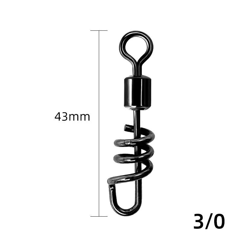 8-shaped stainless steel fishing swivel connector for tackle connections and line twist reduction