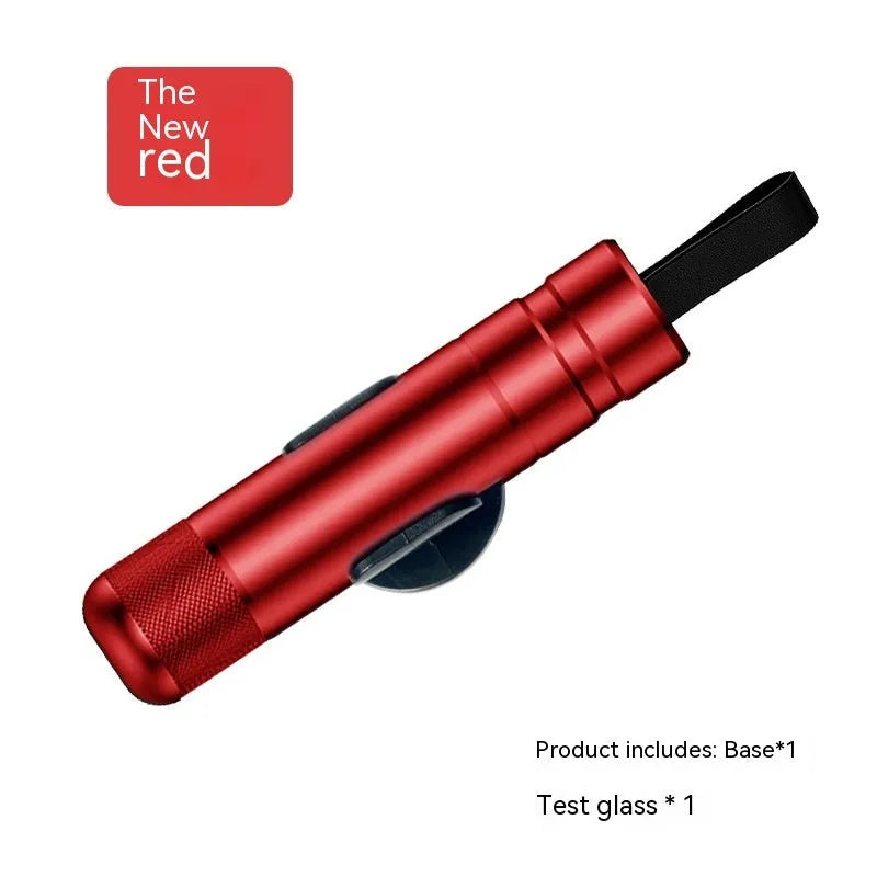 Aluminium alloy car safety hammer with sand blasted finish and PC ABS handle, 20x88mm size