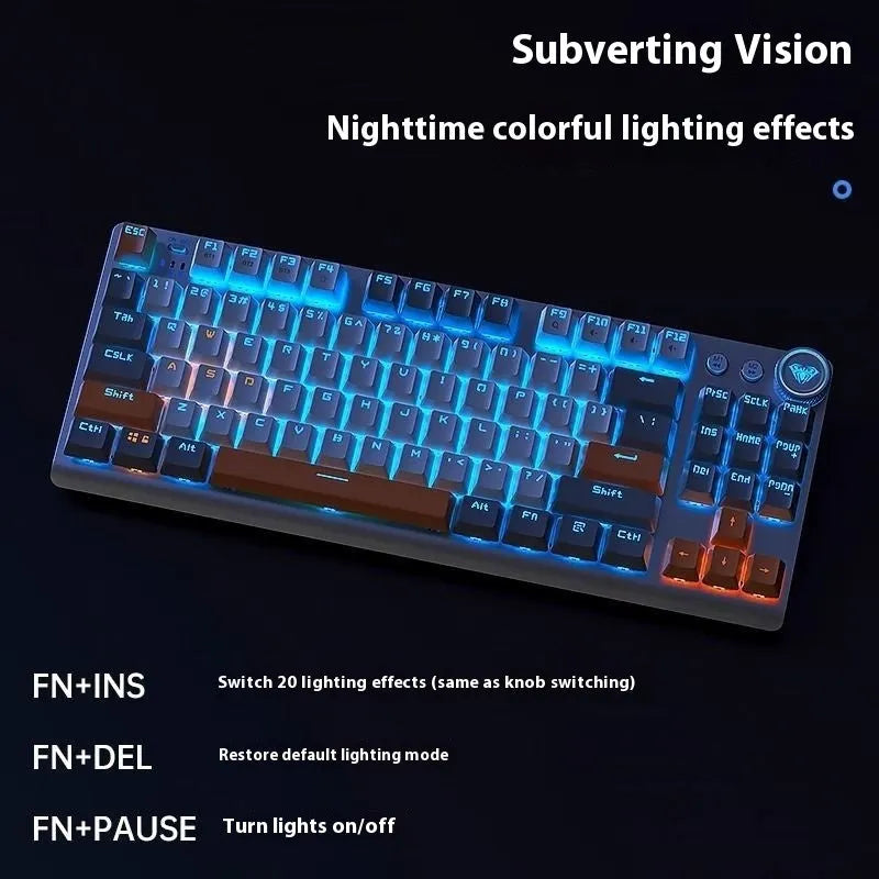 Tarantula wireless mechanical keyboard with side-engraved keycaps and metal case