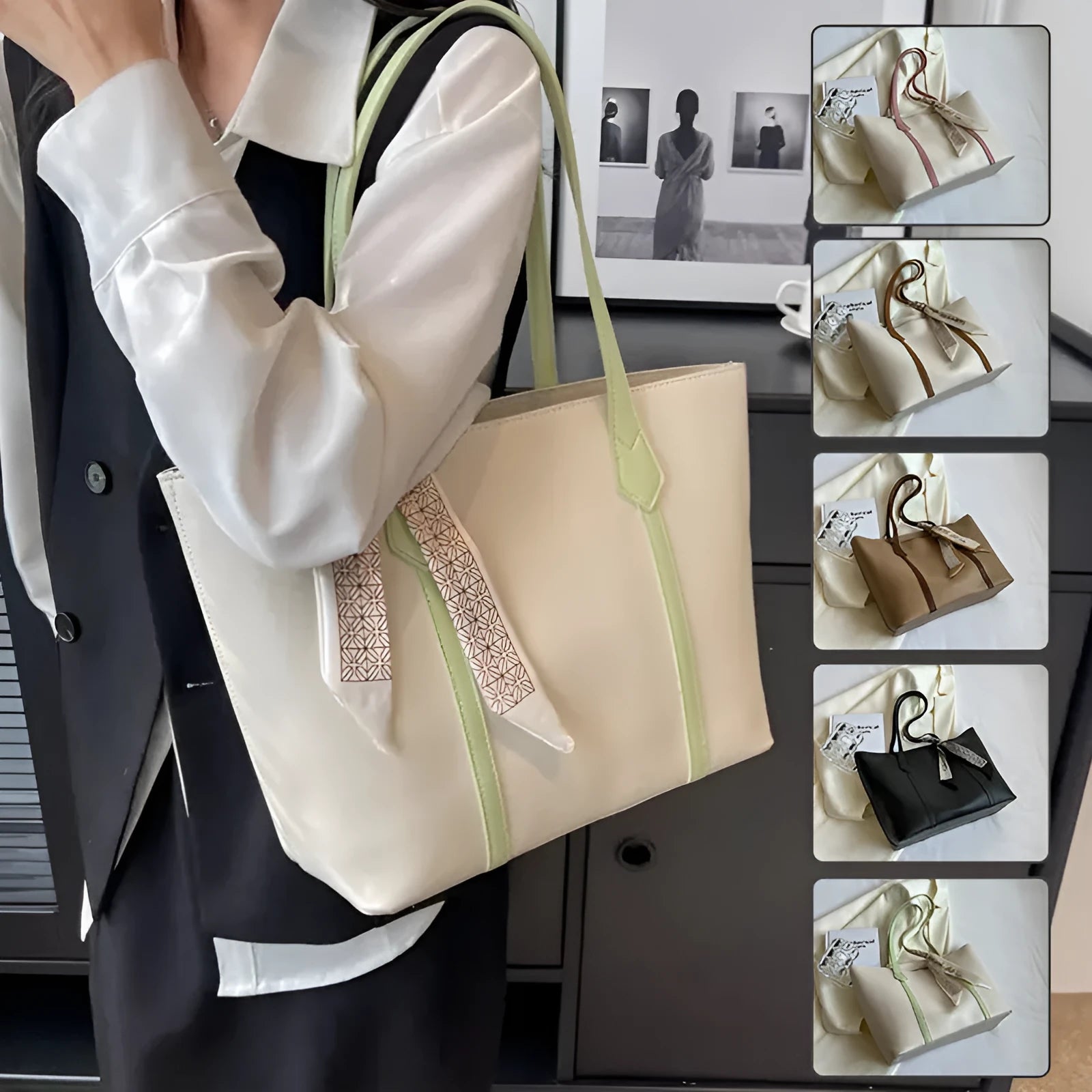 Women's soft bucket tote bag in multiple colours with crossbody strap and zippered internal compartment