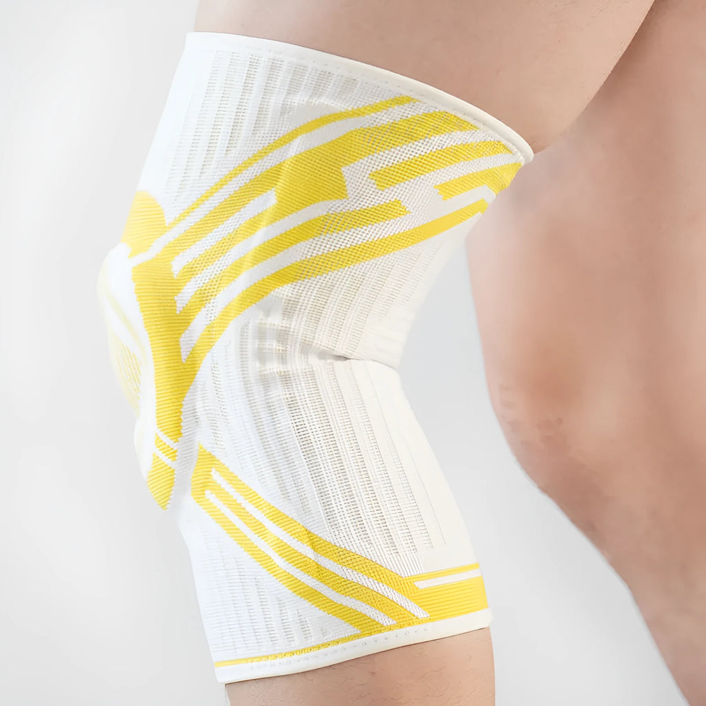 Blue cotton elastic knee pad for adult basketball running sports protection