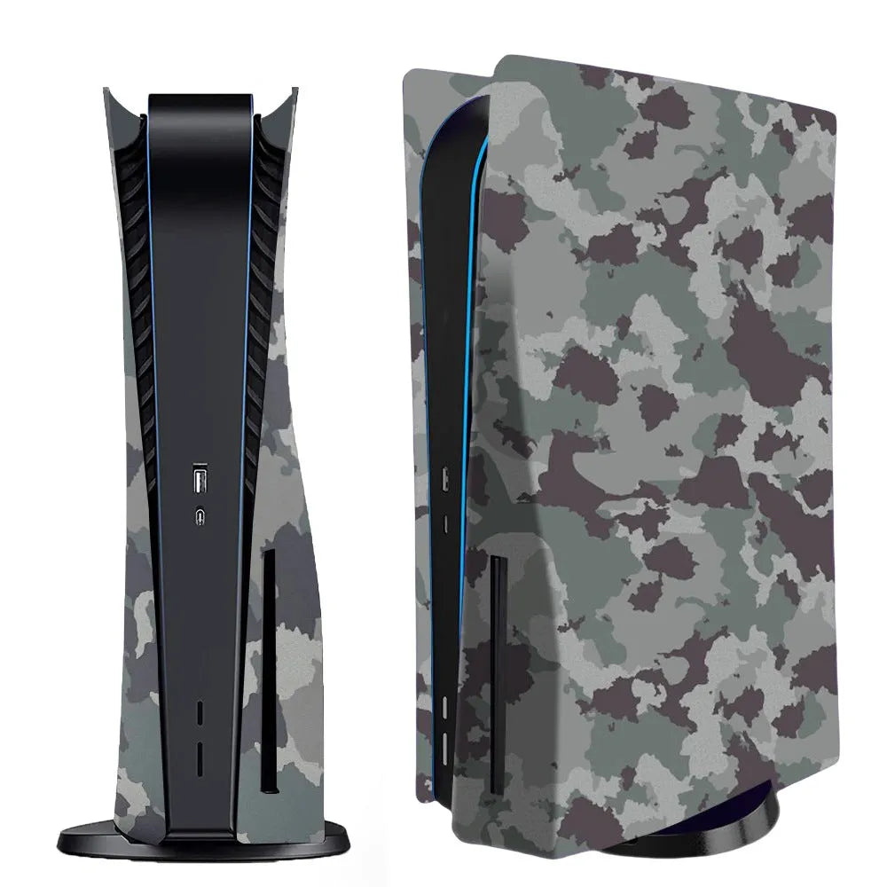 PS5 camouflage shell with cooling hole, ABS cover, 43 x 28 x 5.5 cm, P5 1.0 CD ROM Board