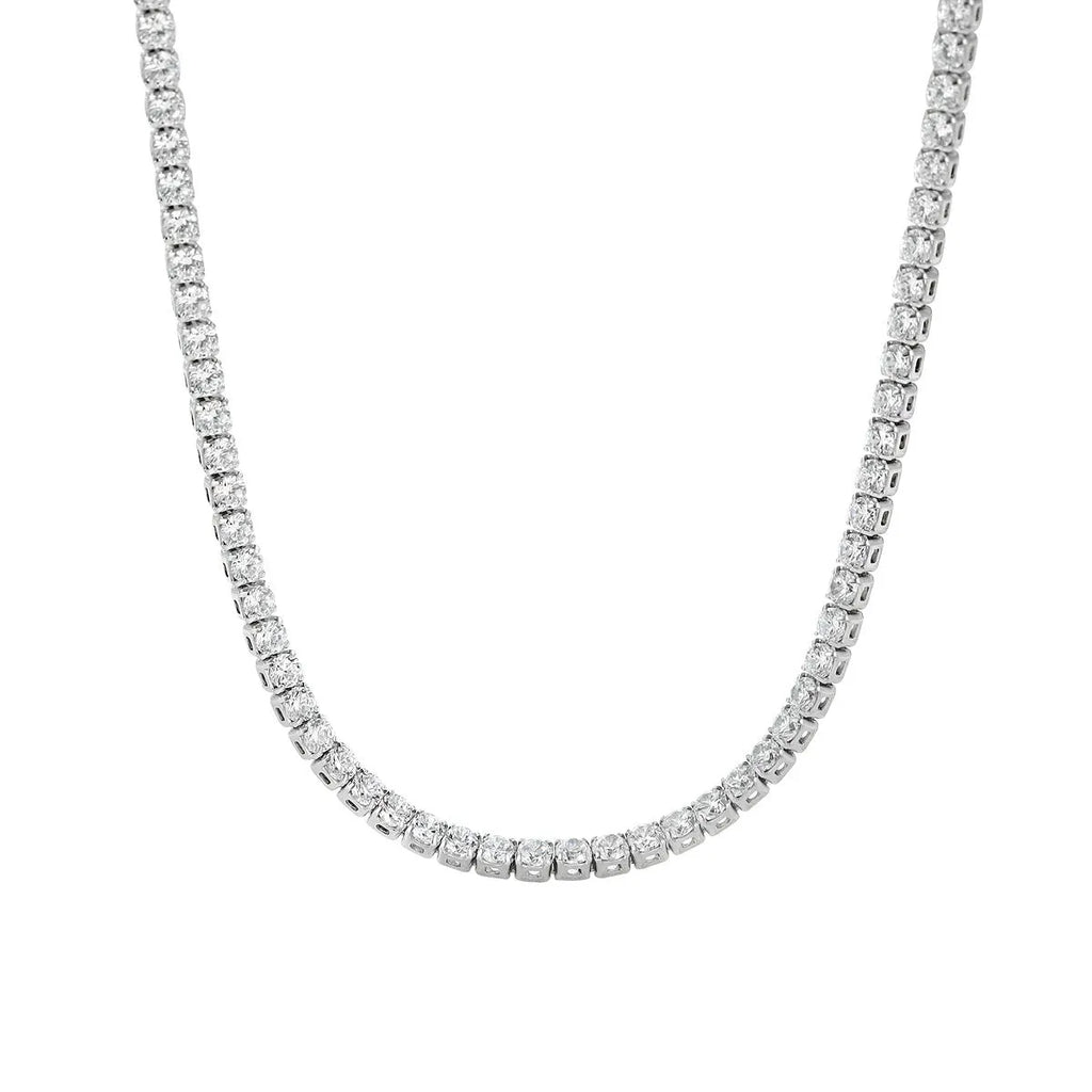Women's sterling silver necklace with diamond-cut round pendant