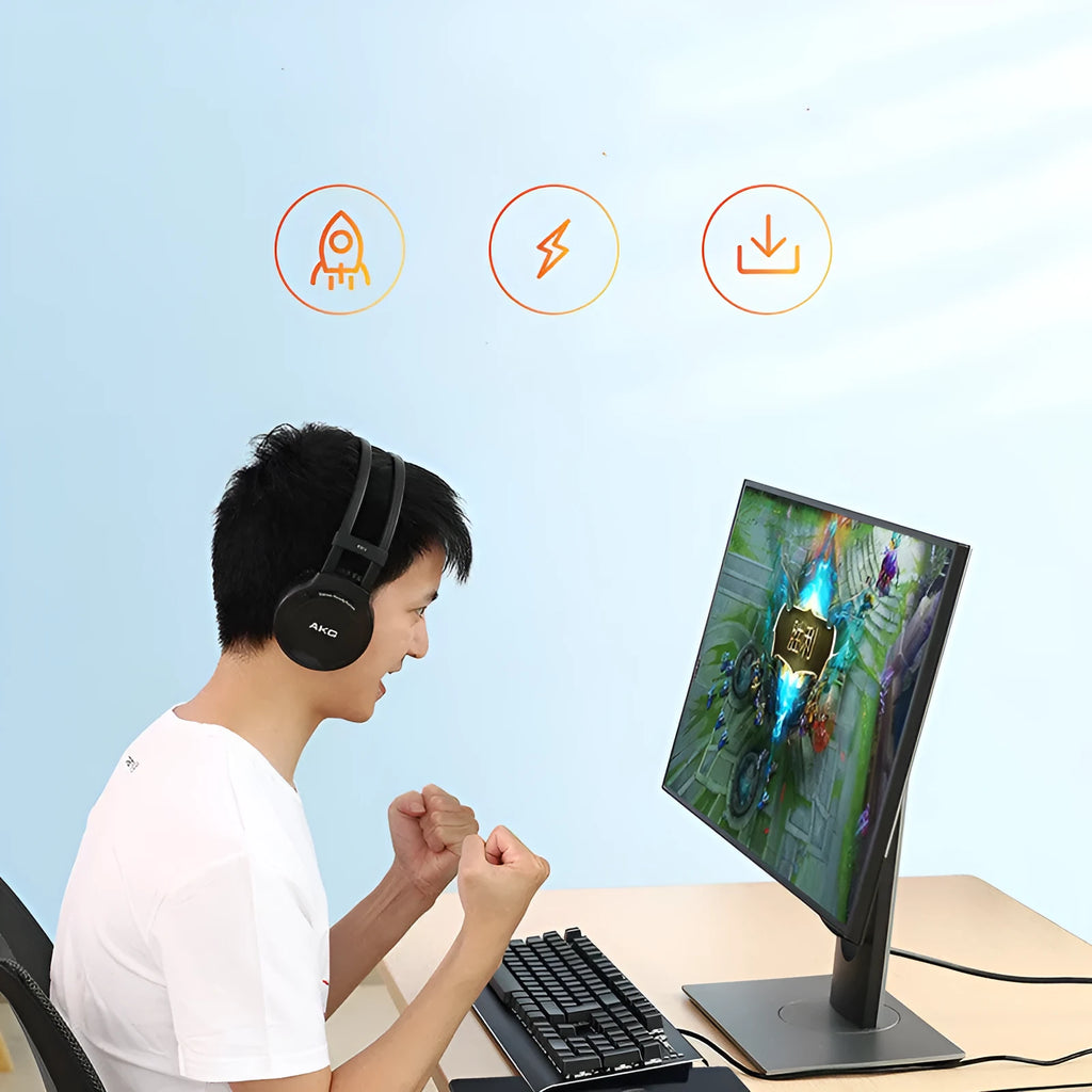 Black high-speed network cable for router and computer, plastic, available 0.5m to 10m