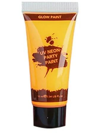 25ml plastic hose bottle of neon face and body paint in vivid colour with safe non-toxic label