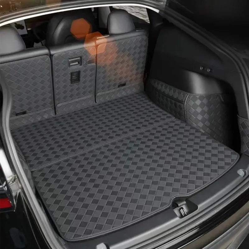 Special Car Leather Supplies trunk mat in black for Tesla Model 3 boot