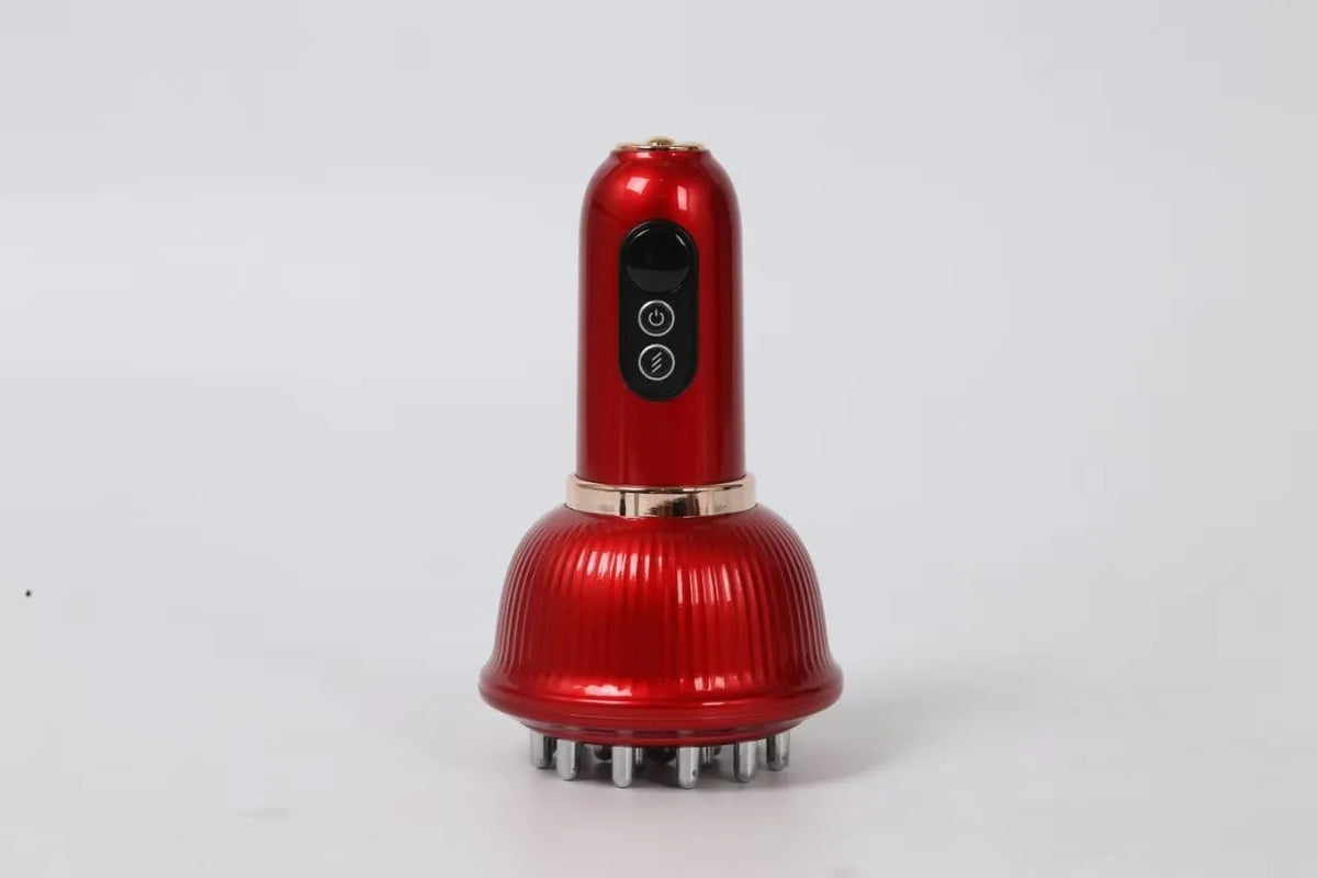 Electric meridian brush massager in white, green, black, or red, rechargeable ABS body with 3 speed gears