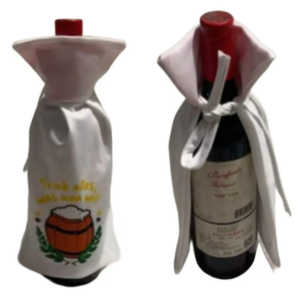 Two-tone cloth champagne bottle cloak, 27 x 16 x 0.5cm European style wine bottle cover