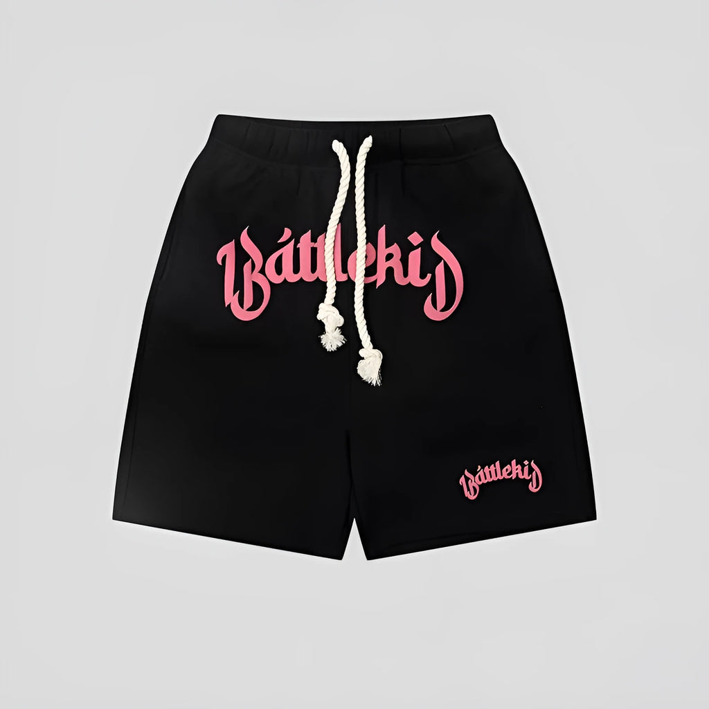 Streetwear shorts in cotton blend fabric with loose retro fit and hip hop styling
