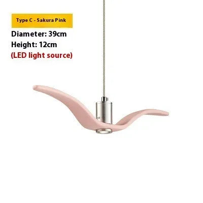 Nordic style LED chandelier in macaron colours for dining room lighting
