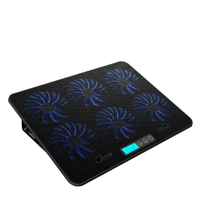 A9 Laptop Cooler with six fans on alloy platform, 360x255x27mm, black regular version