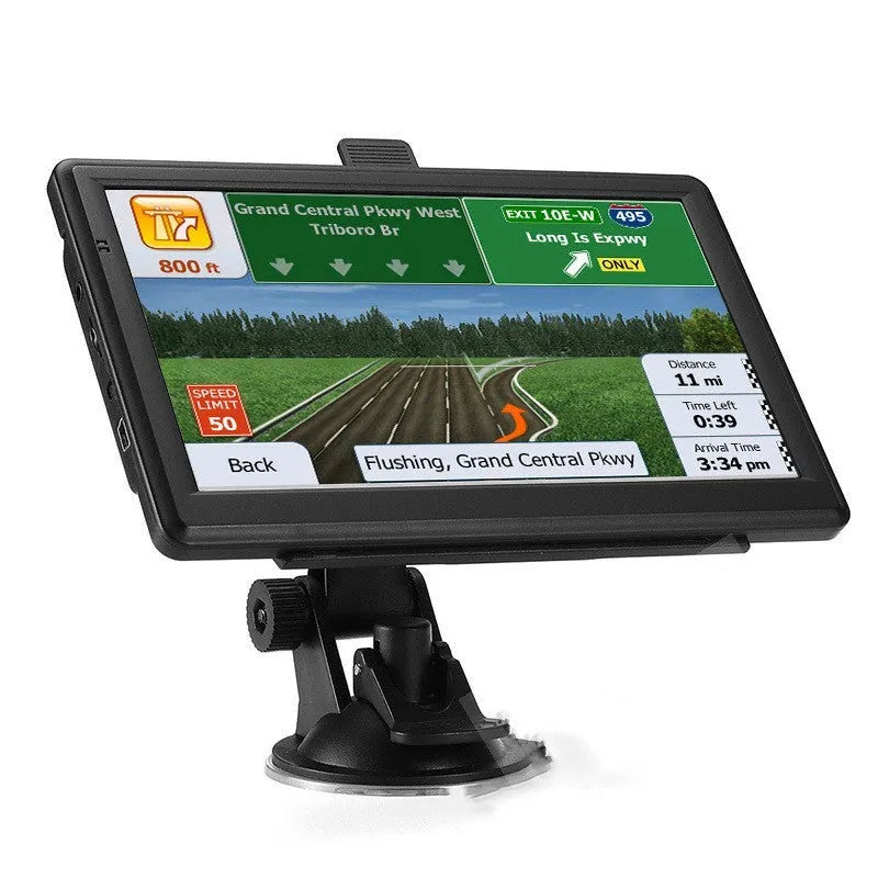7-inch portable car GPS navigation device with touchscreen display and global map coverage