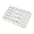 Set of 30 multi-coloured ABS plastic screw covers for motorcycle engine modification.