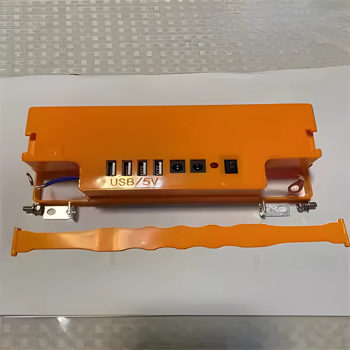 Orange plastic 12V 20Ah battery cover for 12V 20A refurbished battery with 19 to 20Ah capacity