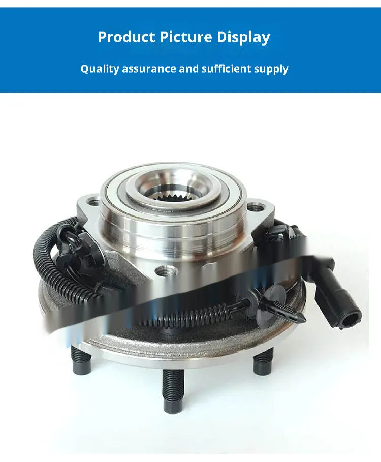 Black bearing steel wheel hub assembly for Ford Explorer with integrated bearing flange