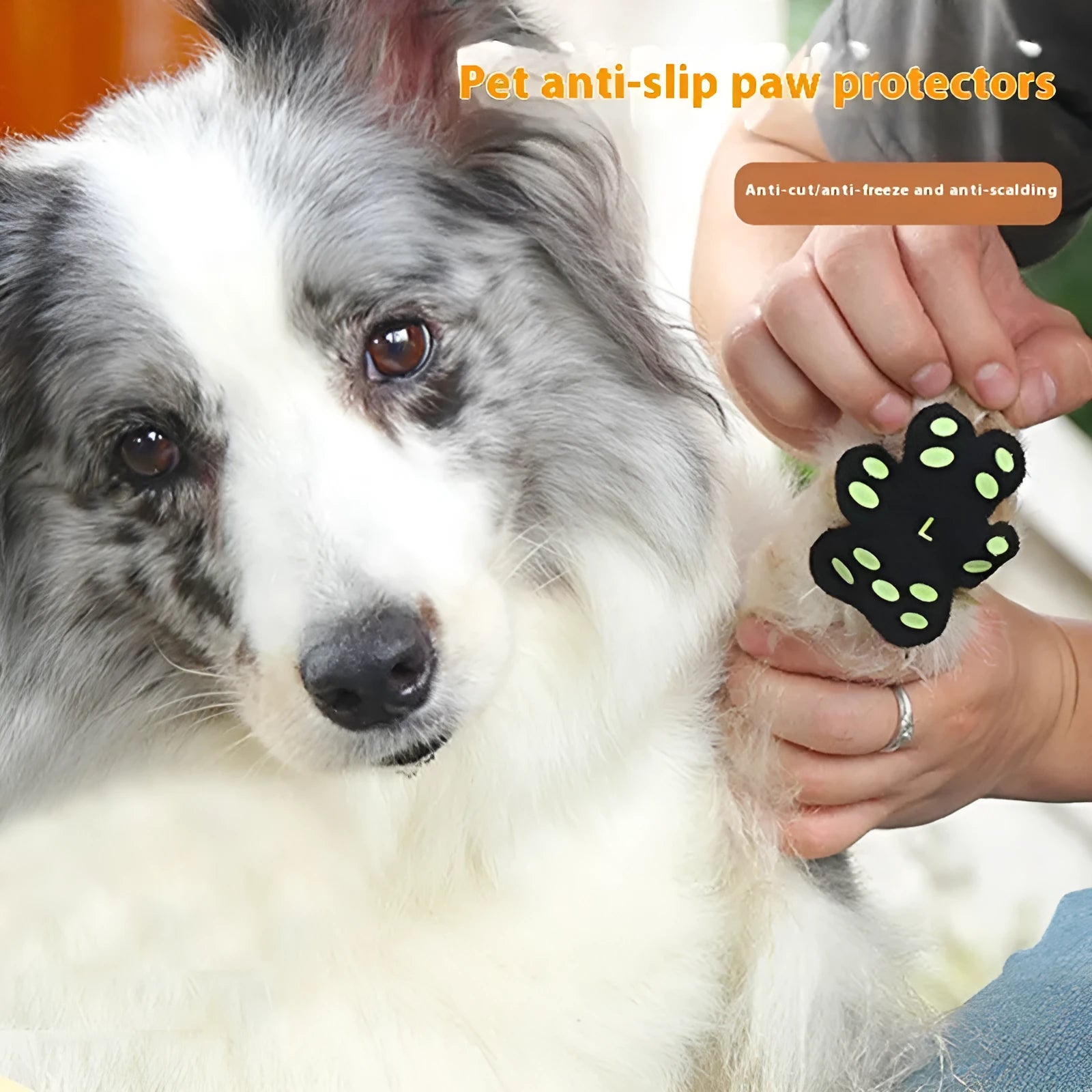 Breathable invisible silicone cloth claw protection pads for dogs in S and M sizes