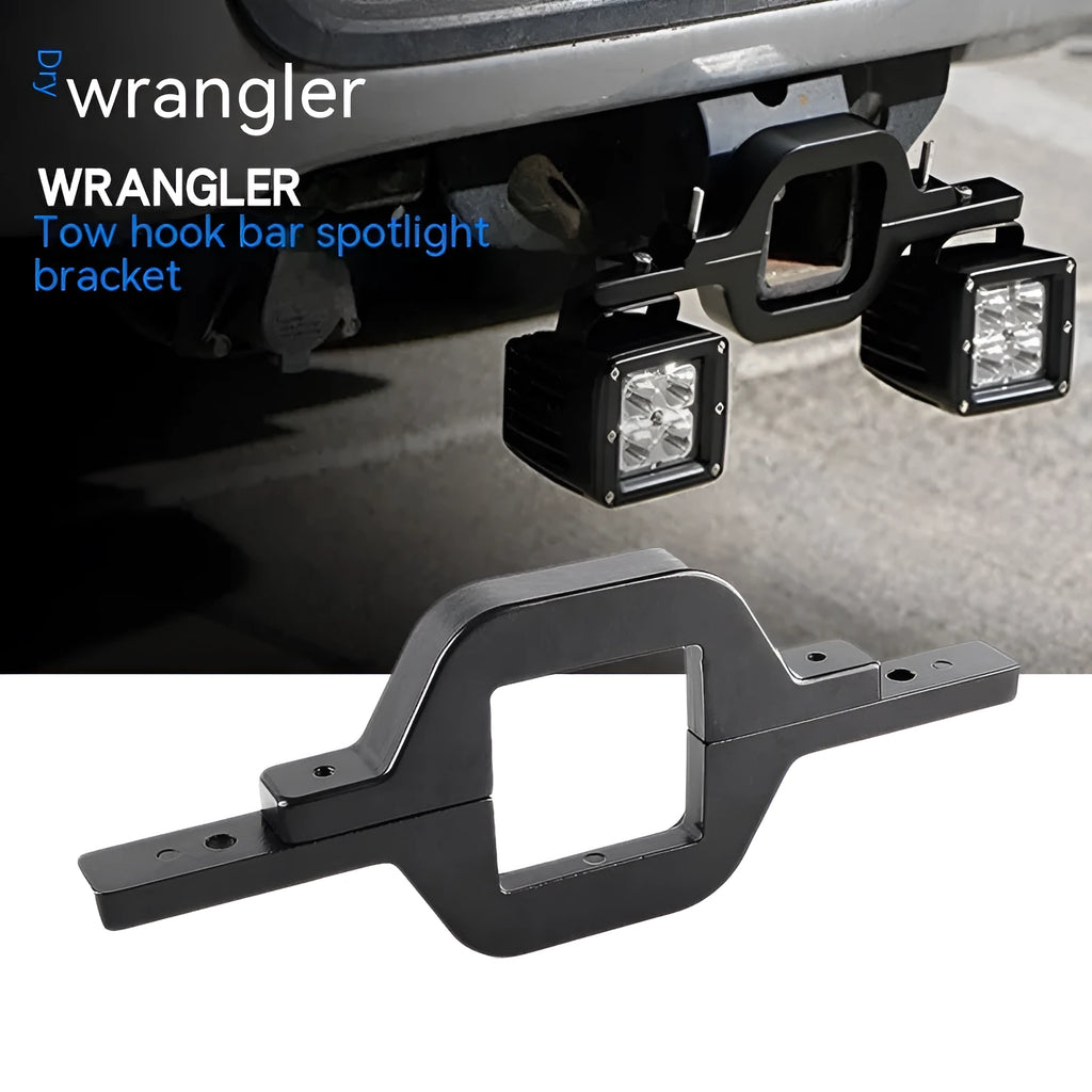 Black aluminium alloy LED reversing light bracket for Wrangler Jeep vehicles