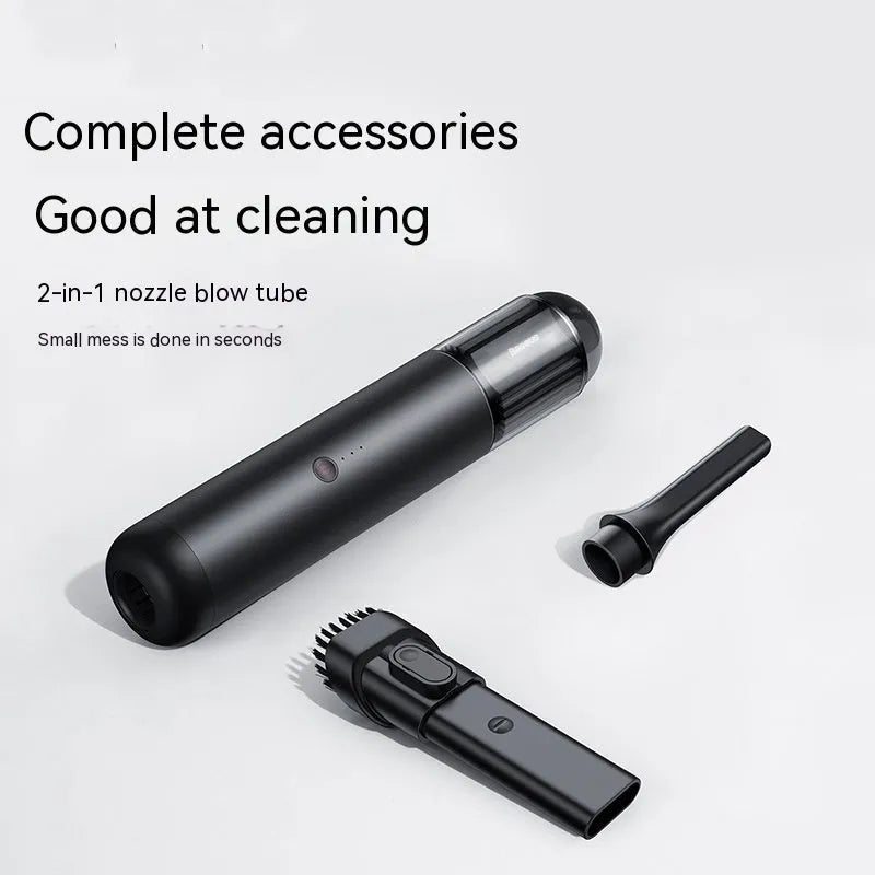 BASEUS A3 black cordless car vacuum cleaner with slender cylindrical design