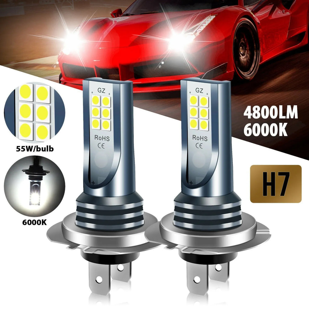 Universal automotive fog lamp bulb with 12 SMD LEDs and aviation aluminium housing