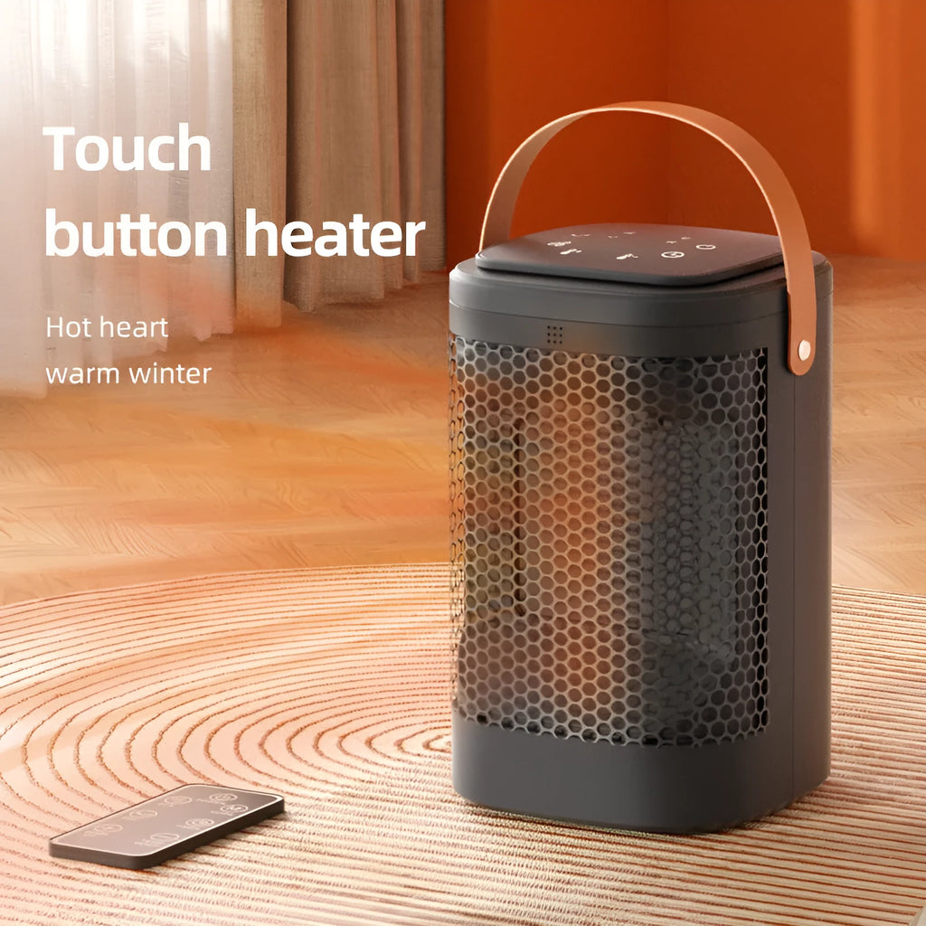 White hot and cold air heating radiator with digital touch screen display and remote control