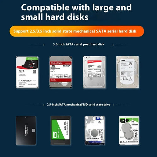 3.5 inch USB 3.0 SATA hard drive enclosure with ABS plastic case and power supply