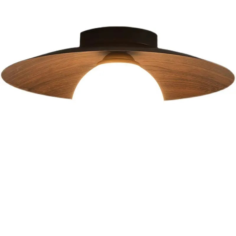 New Chinese style entrance ceiling lamp with 220V 5W bulb in black walnut or white log finish