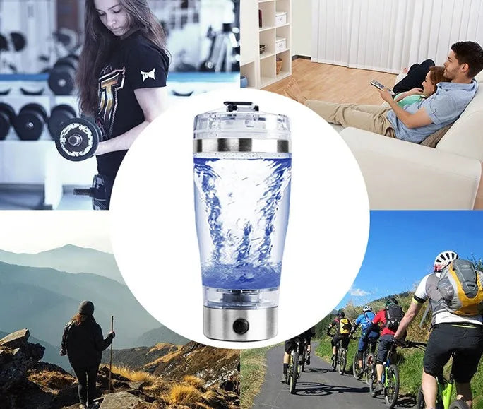 Electric protein shake stirrer USB Type-C portable shaker cup 450ml 600ml with AS cup and PP stirring rod